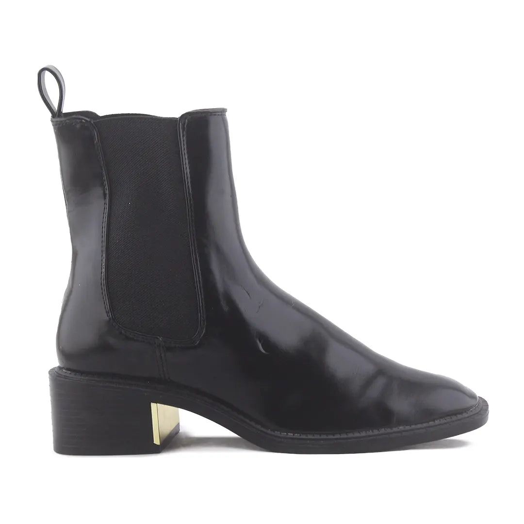 Zara Stretchable Block Ankle Boot | 100% Authentic Leather
