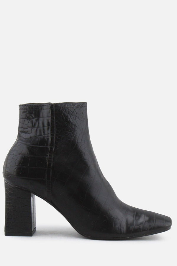 Zara Zipper Block Ankle Boots | 100% Synthetic Leather