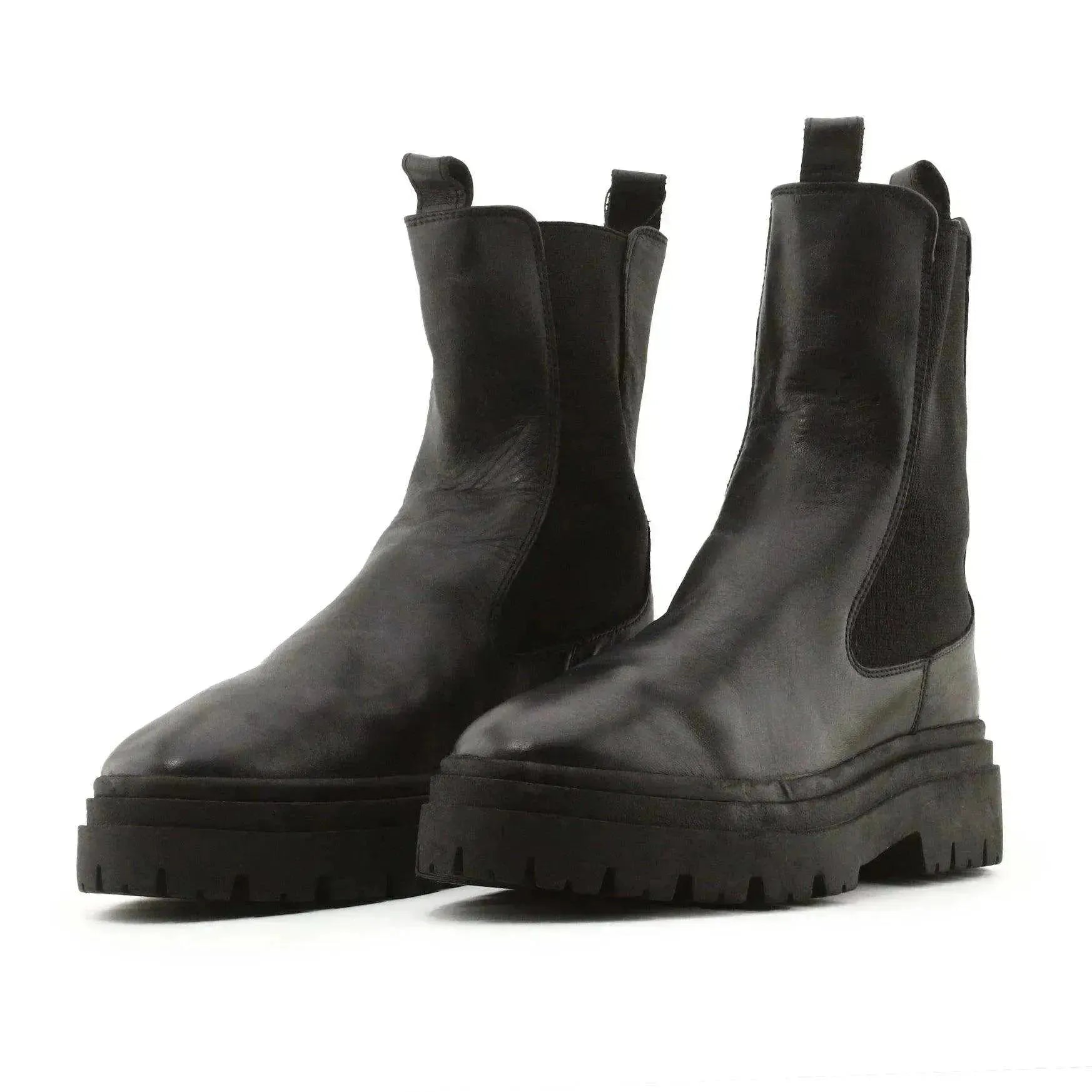 Zara Stretchable Ankle Boots | 100% Authentic Leather - sundaybazar
