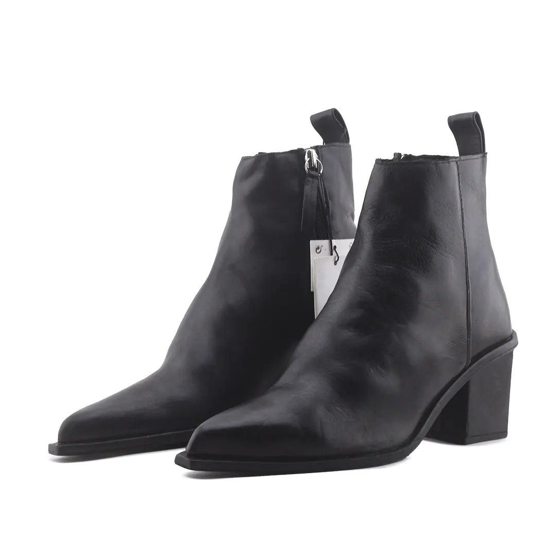 Zara Zipper Ankle Boot | 100% Authentic Leather