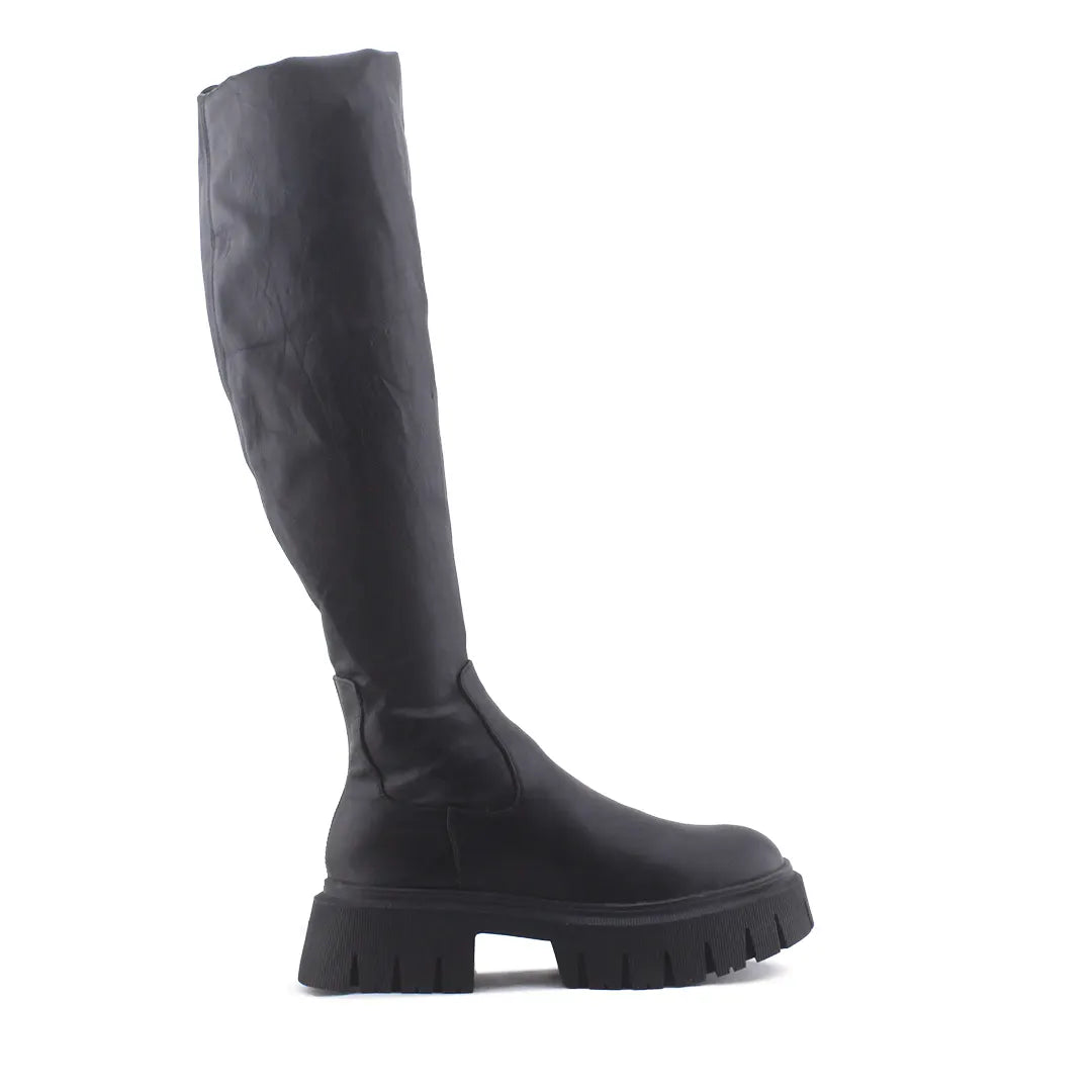 Zara Zipper Over The Knee Boot | 100% Authentic Leather