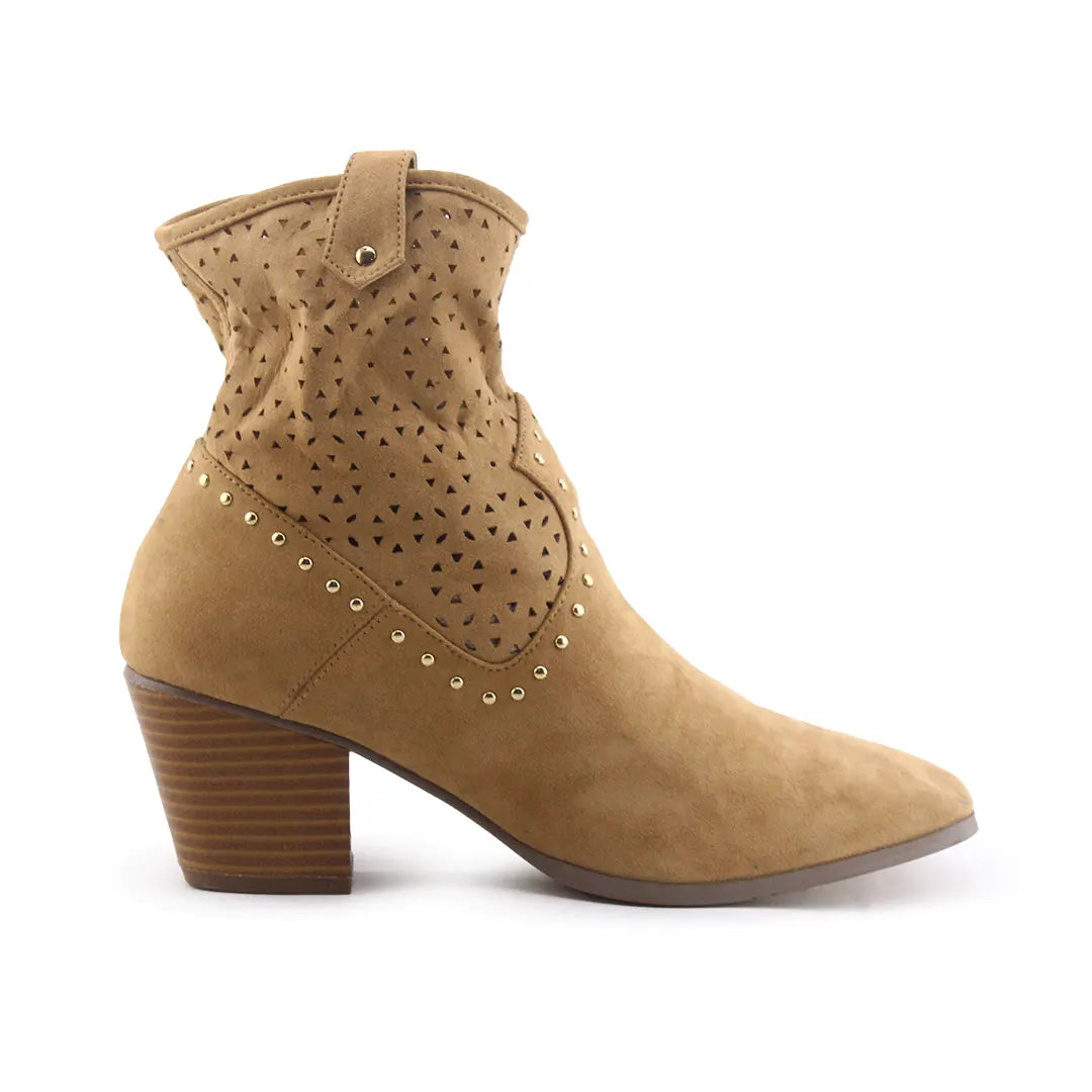Sfera Zipper Suede Ankle Boot
