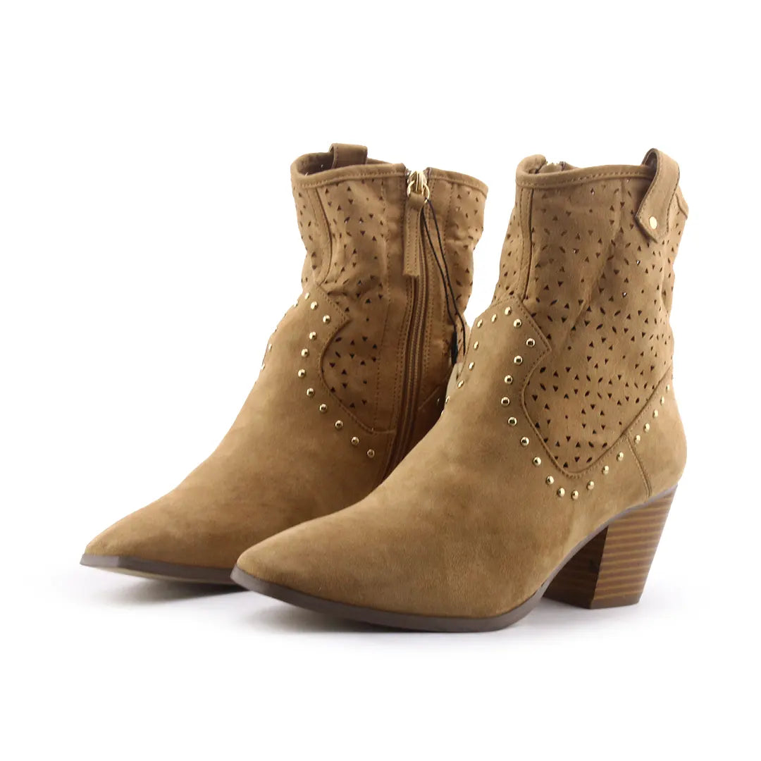 Sfera Zipper Suede Ankle Boot