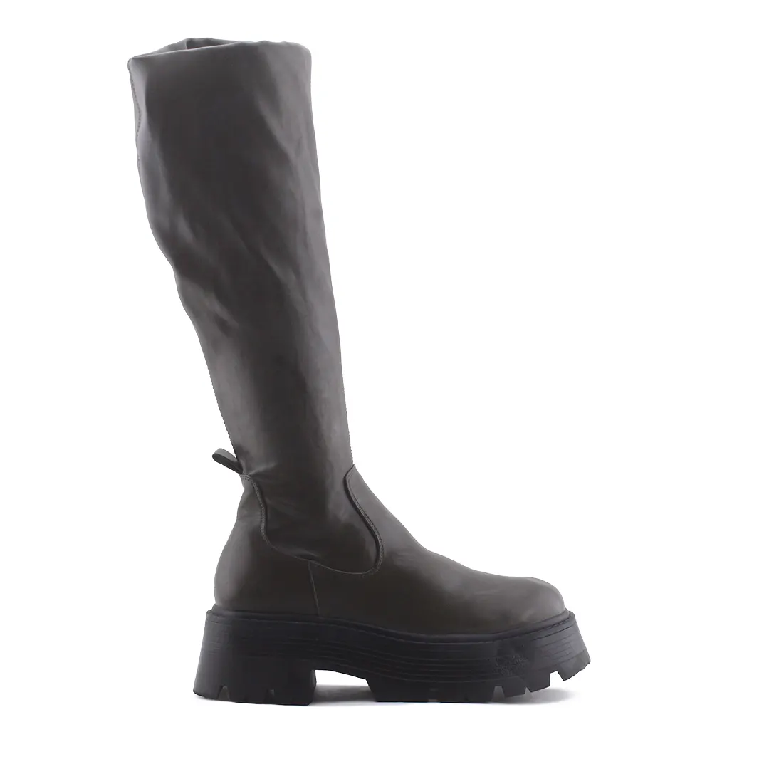 Zara Zipper Over The Knee Boot | 100% Authentic Leather