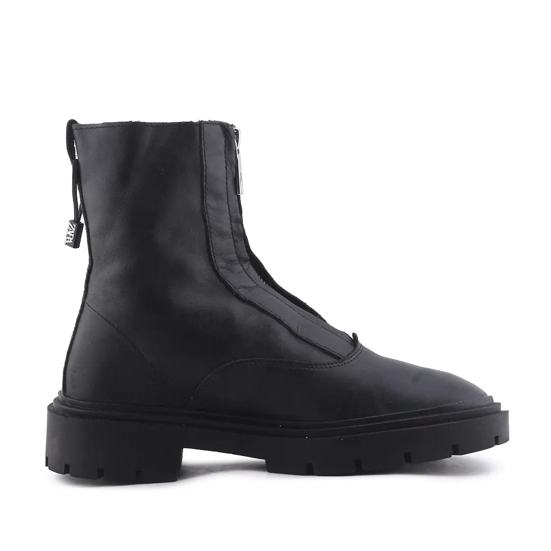 Zara Zipper Ankle Boot | 100% Authentic Leather
