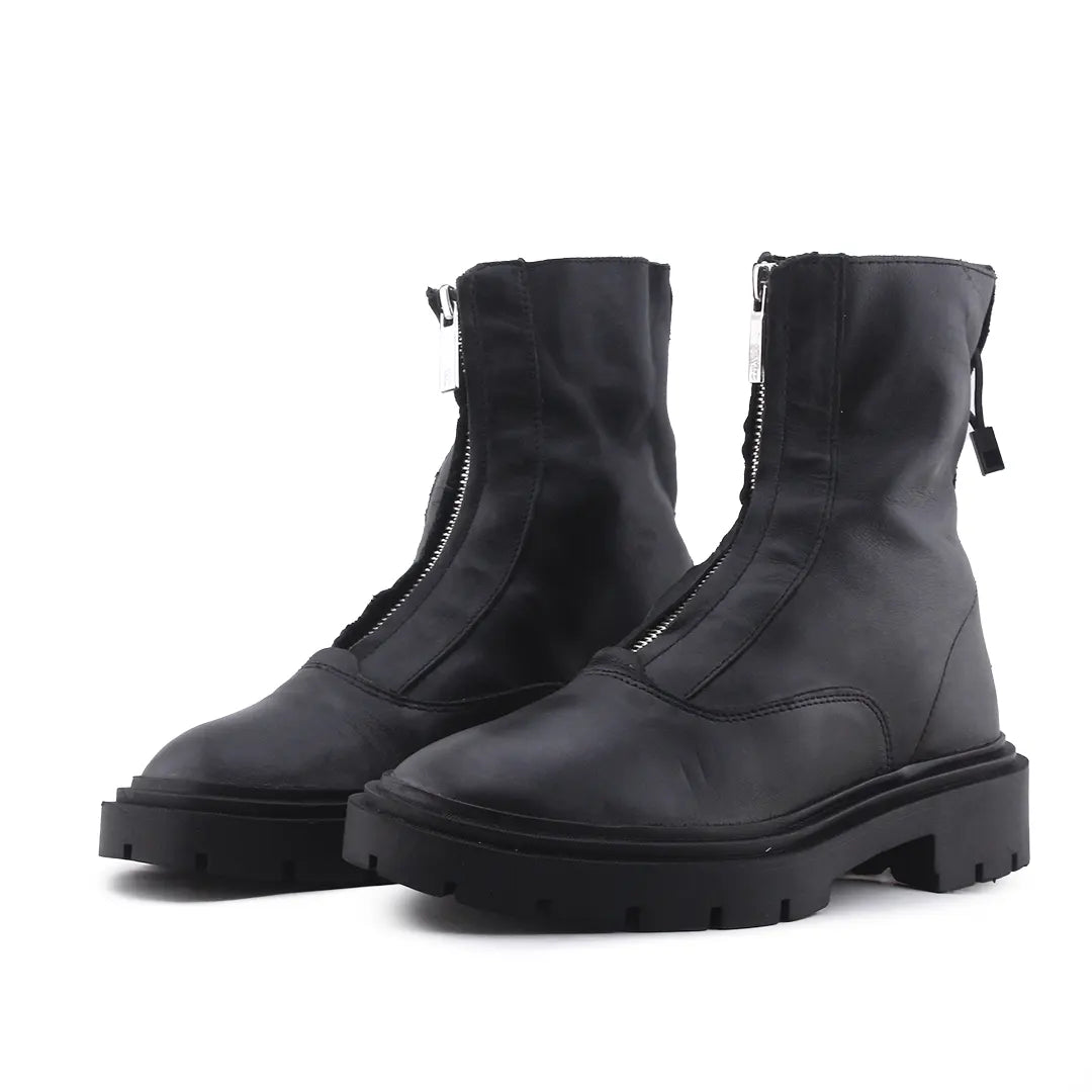Zara Zipper Ankle Boot | 100% Authentic Leather