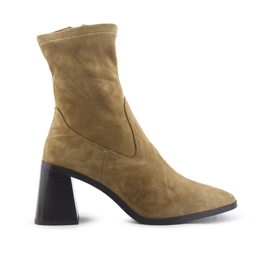 Zara Zipper Suede Ankle Boot