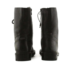 Zara Zipper Laces Combat Boots | 100% Authentic Leather - sundaybazar