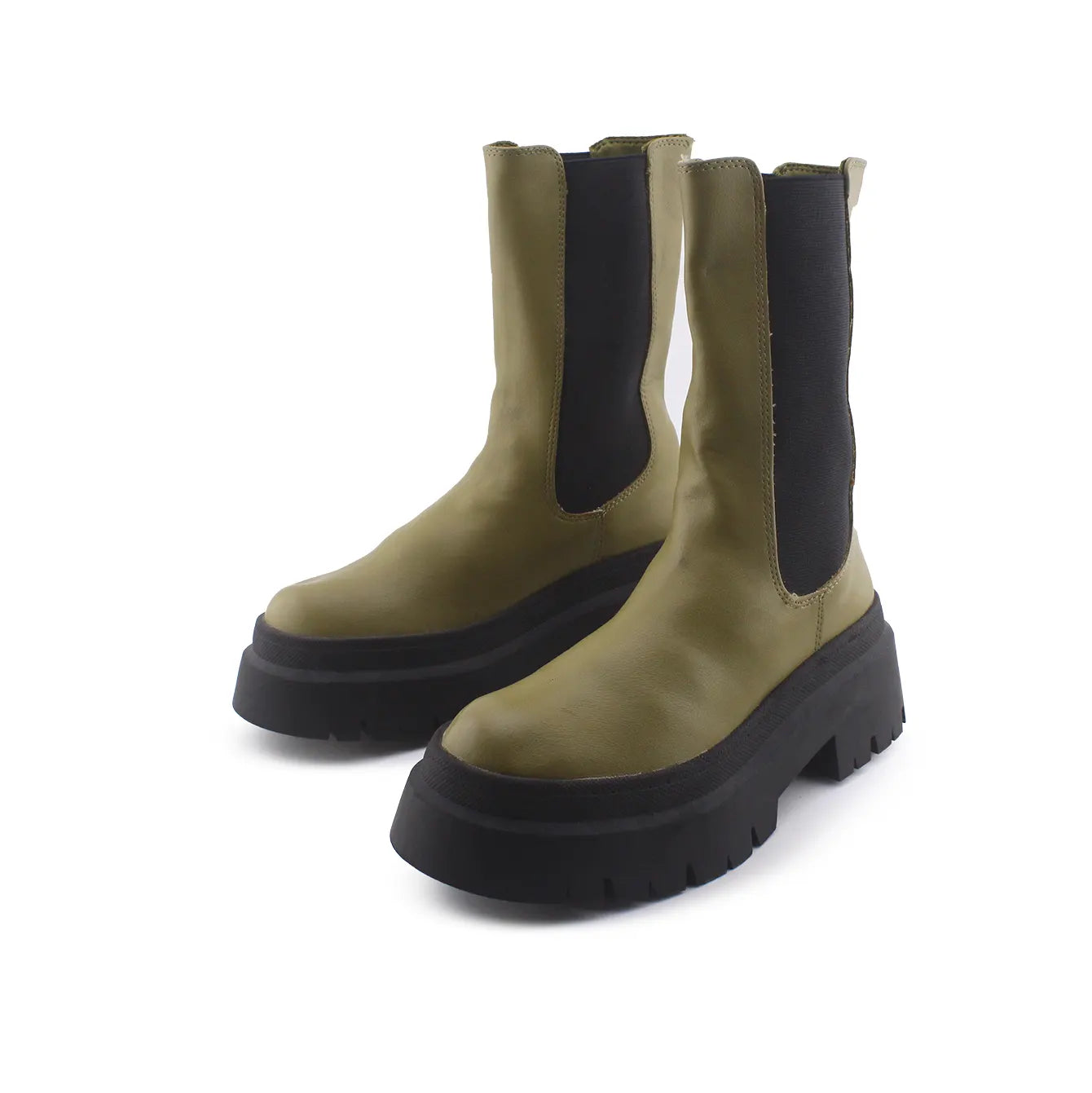 Pull & Bear Stretchable Ankle Boots (100% Authentic Leather)