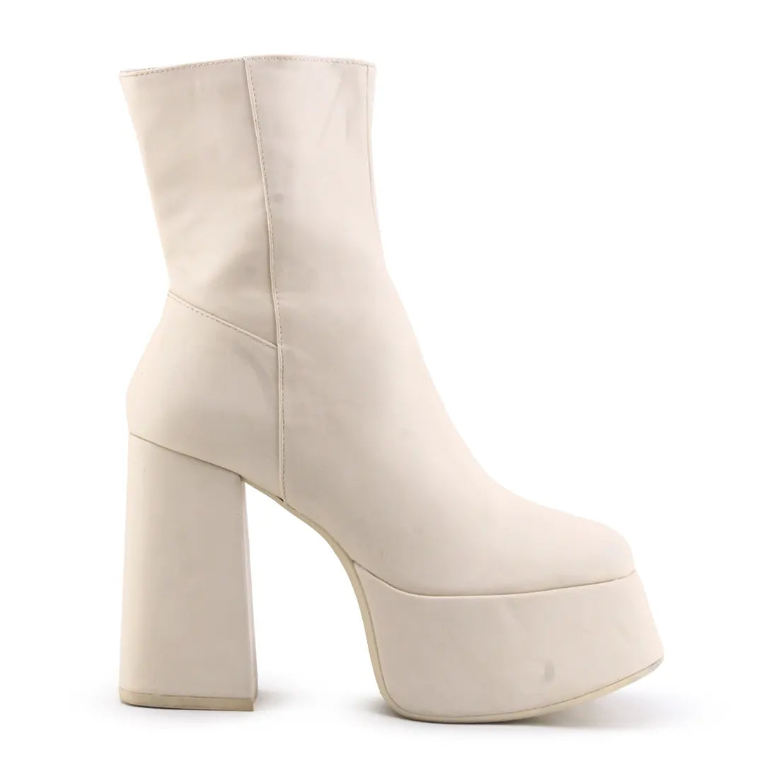 Bershka Zipper Stretchable Ankle Boot | 100% Authentic Leather