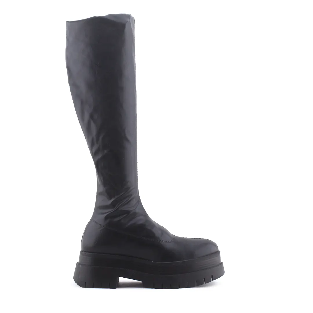 Bershka Zipper Over The Knee Boot | 100% Authentic Leather