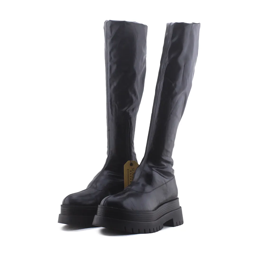 Bershka Zipper Over The Knee Boot | 100% Authentic Leather