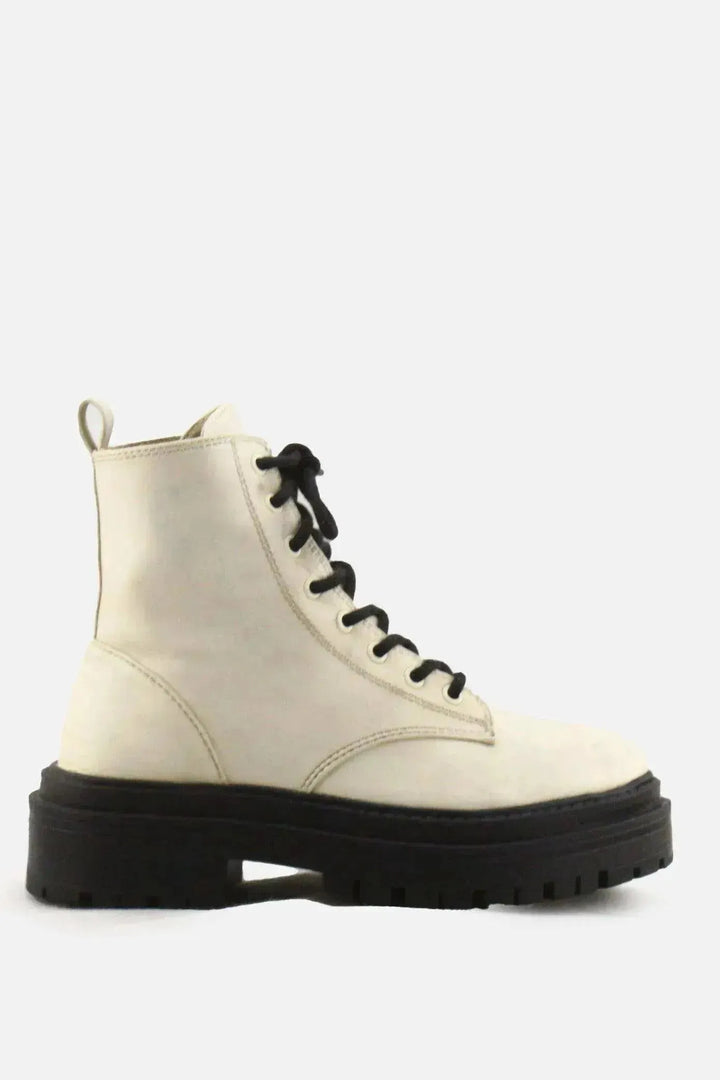 Lefties Laces Combat Boots | 100% Authentic Leather - sundaybazar