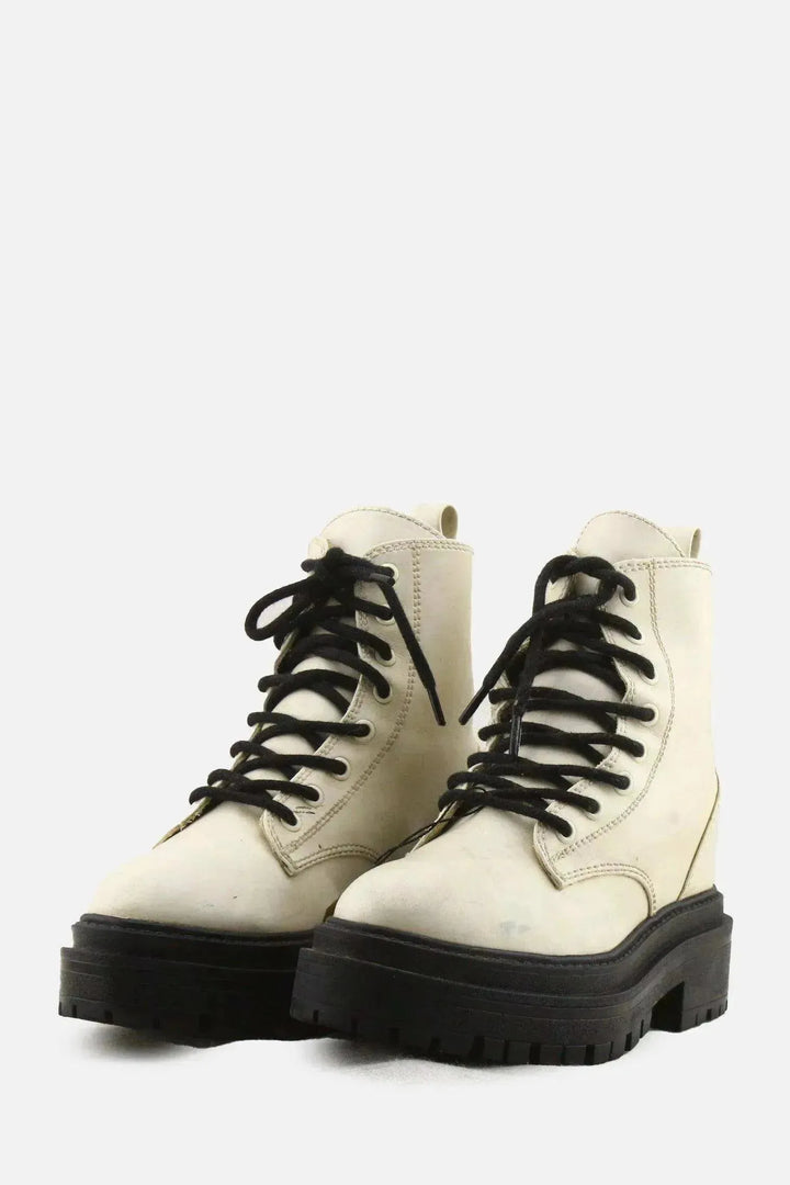 Lefties Laces Combat Boots | 100% Authentic Leather - sundaybazar