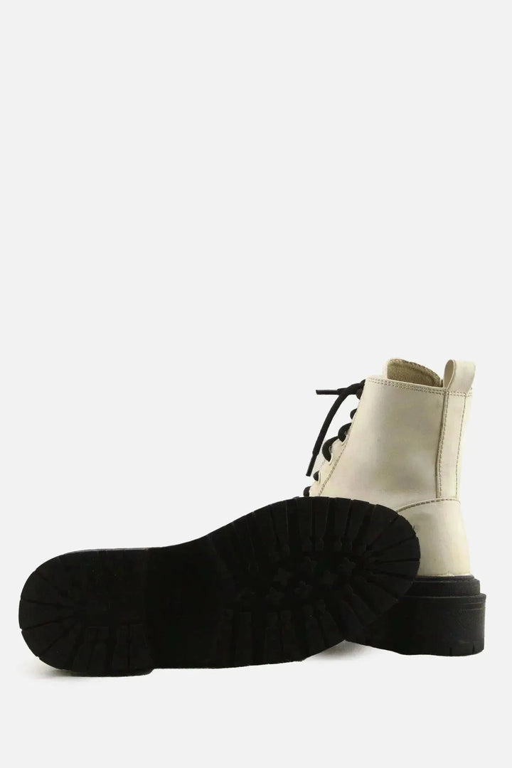 Lefties Laces Combat Boots | 100% Authentic Leather - sundaybazar