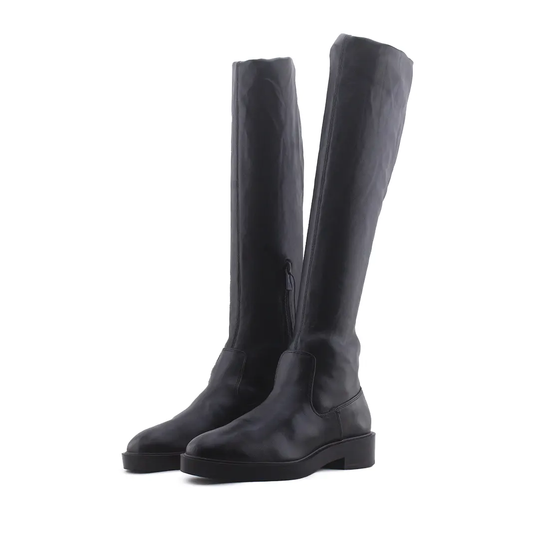 Stradivarius Zipper Over The Knee Boot | 100% Authentic Leather