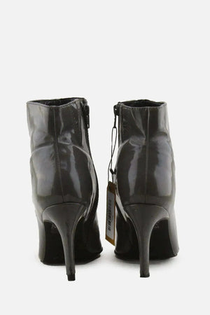 M & S Zipper Stilettos Heels Ankle Boots | 100% Synthetic Leather - sundaybazar