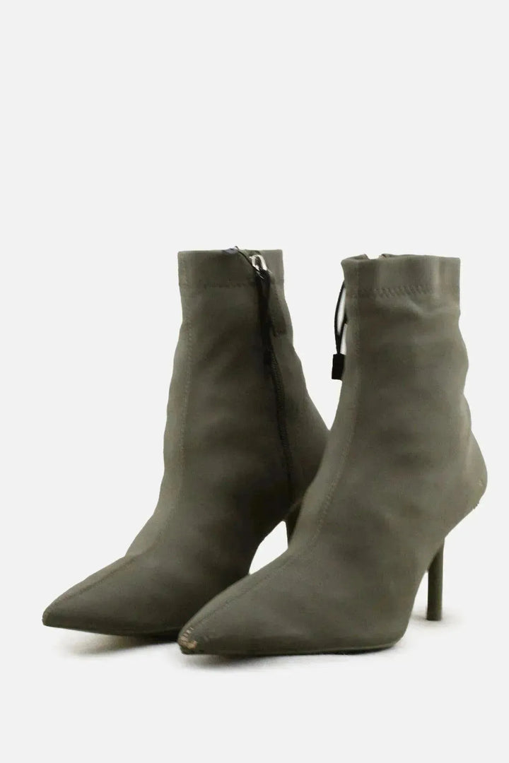 Zara Zipper Stilettos Heels Sock Boots | Textile - sundaybazar