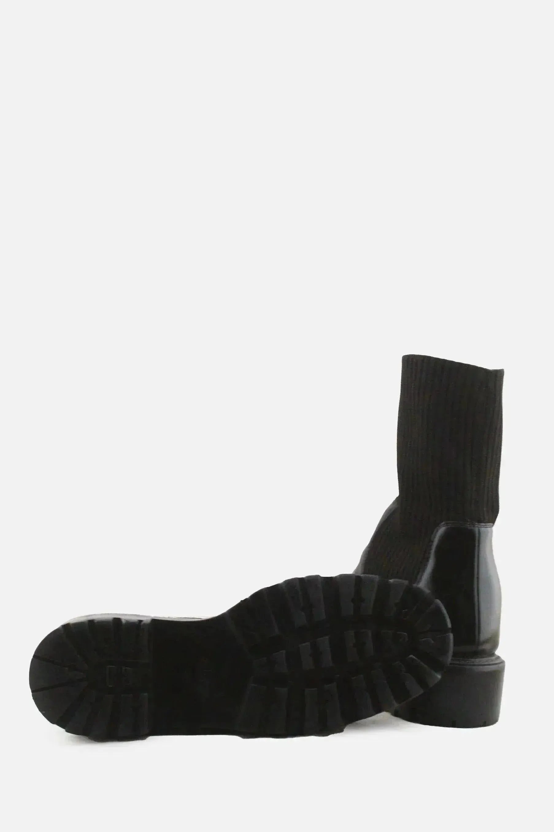 Lefties Stretchable Block Ankle Boots | 100% Authentic Leather - sundaybazar