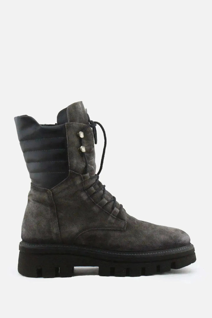 Woman Zipper Laces Combat Ankle Boots | Suede - sundaybazar