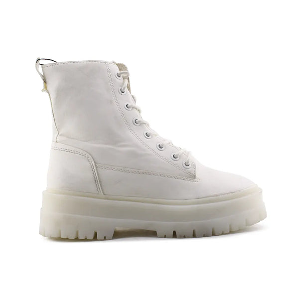 Stradivarius Lace Up Combat Ankle Boots (100% Authentic Leather)