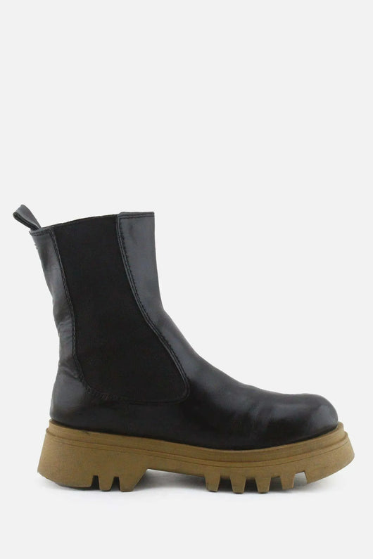 Zara Stretchable Combat Ankle Boots | 100% Authentic Leather - sundaybazar