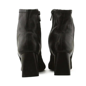 Stradivarius Zipper Block Heels Ankle Boots | Textile - sundaybazar