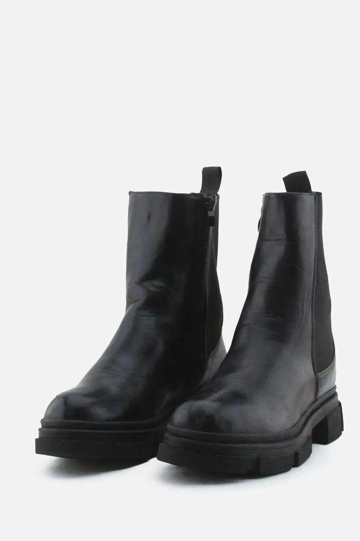 European Brand Zipper Stretchable Chelsea Ankle Boots | 100% Authentic Leather - sundaybazar