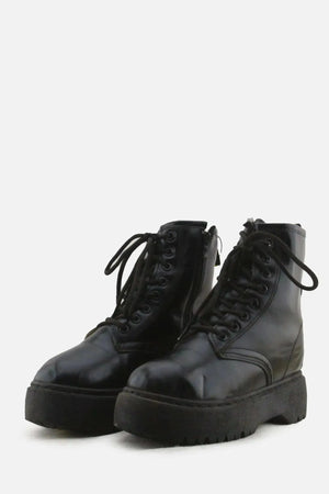 European Brand Zipper Laces Combat Boots | 100% Authentic Leather - sundaybazar