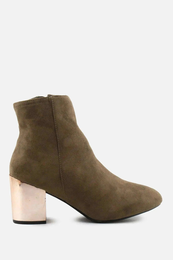 Hotkiss Zipper Block Ankle Boots | Suede - sundaybazar