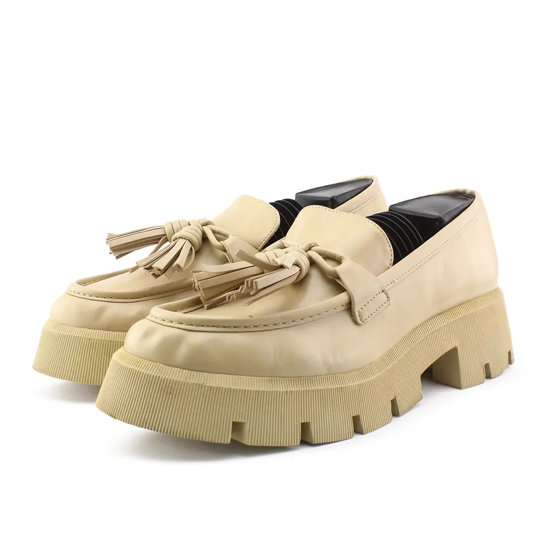 Zara Penny Strap Platform Loafers