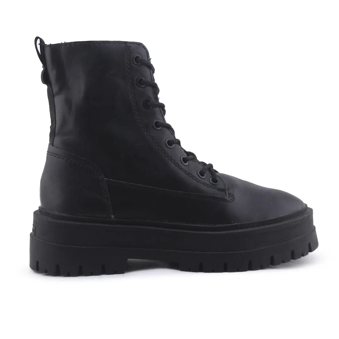 Stradivarius Zipper Lace Up Ankle Boot