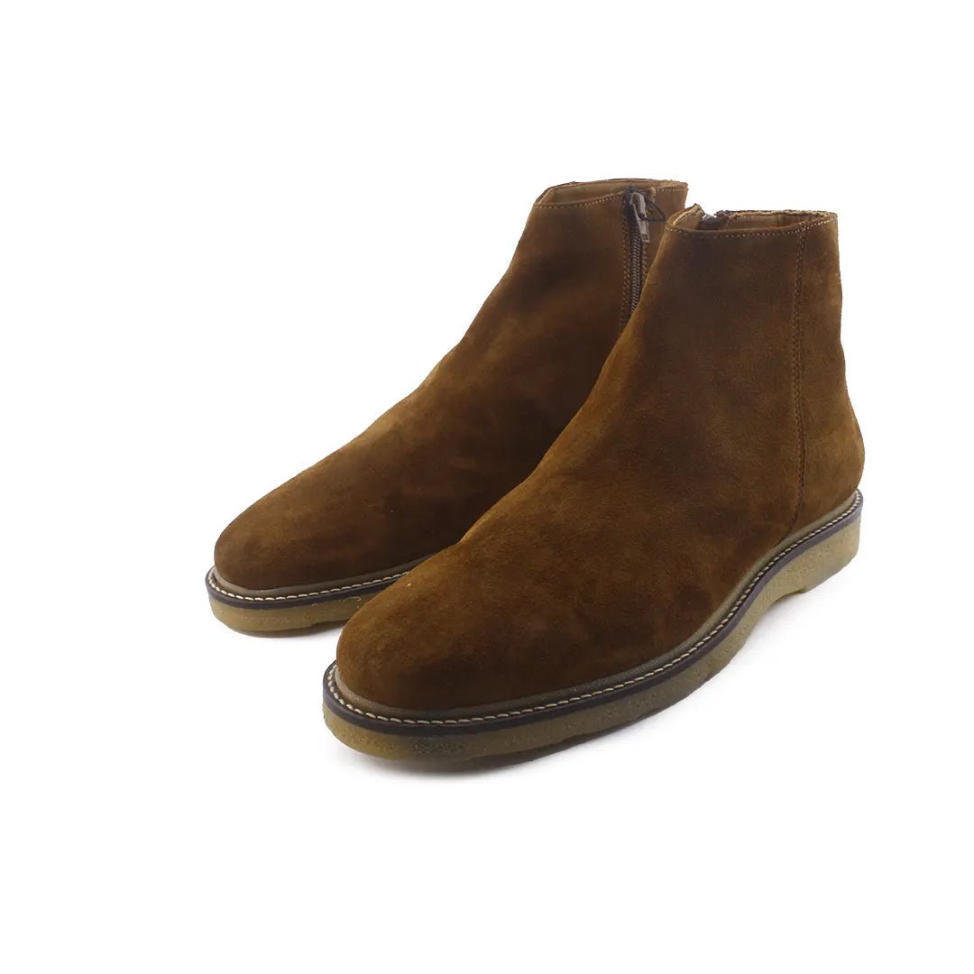 Zara Zipper Chelsea Ankle Boots (Suede)