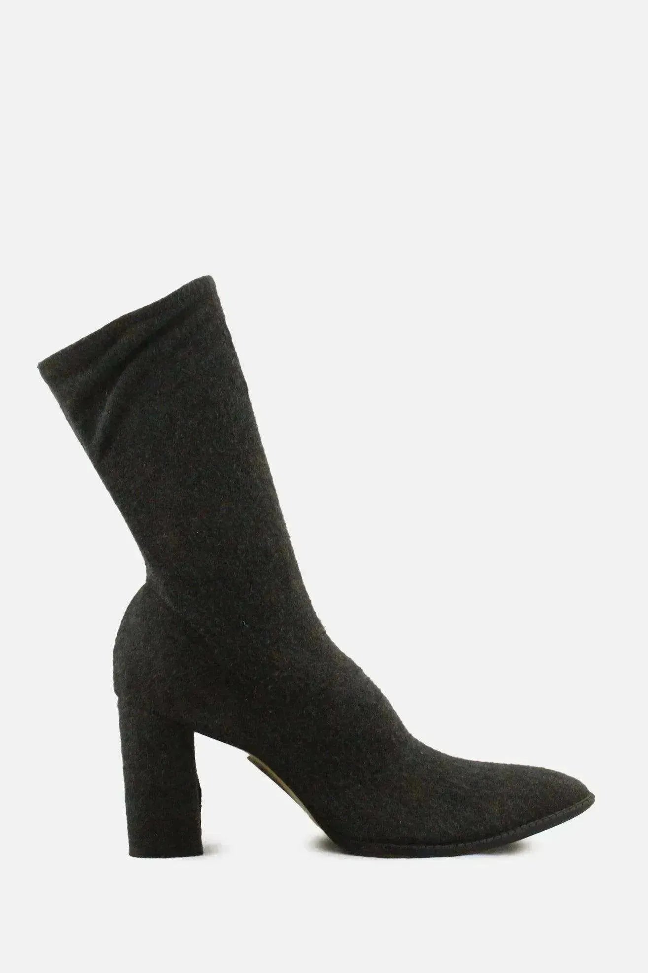 European Brand Block Heels Sock Boots | Suede - sundaybazar