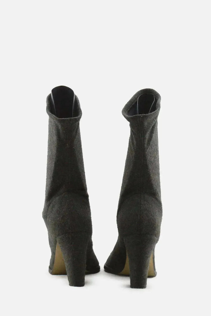 European Brand Block Heels Sock Boots | Suede - sundaybazar