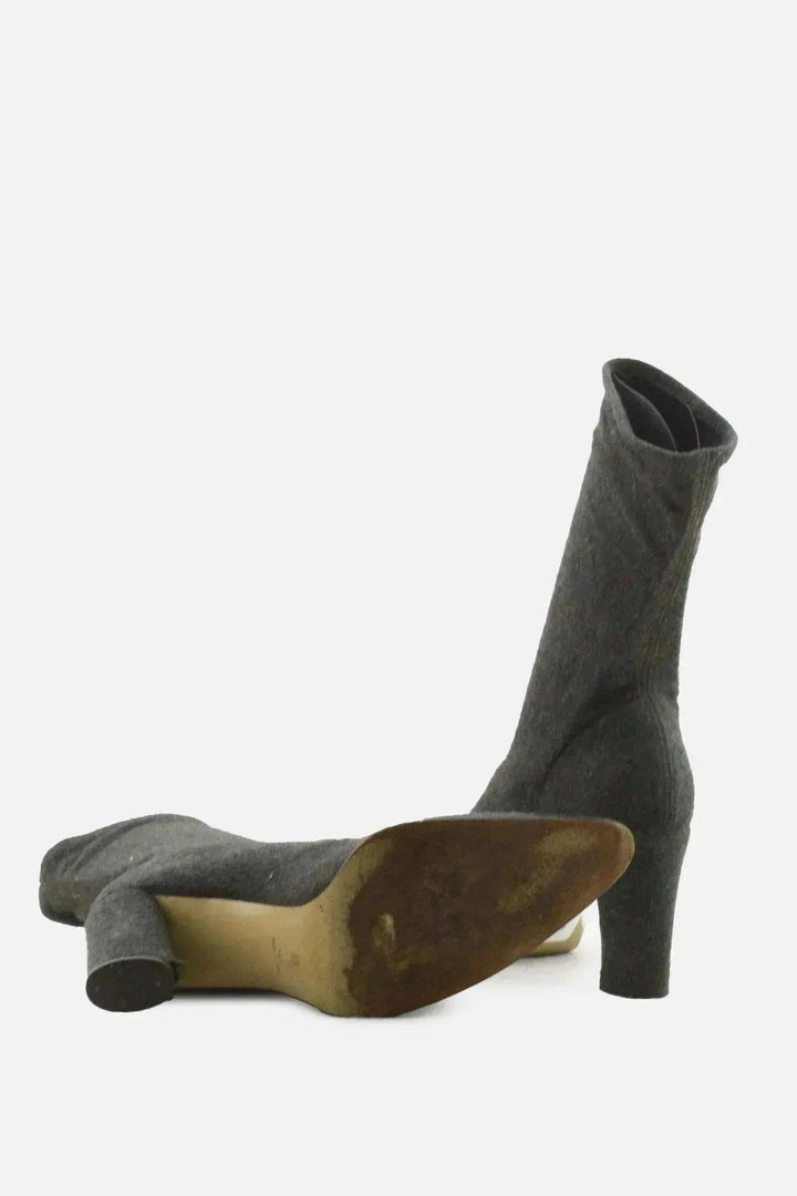 European Brand Block Heels Sock Boots | Suede - sundaybazar