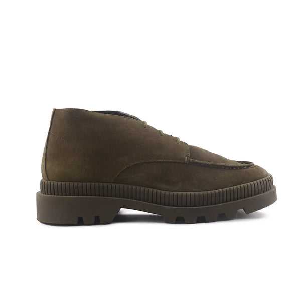 Massimo Dutti Lace Up Chelsea Ankle Boots (Suede)