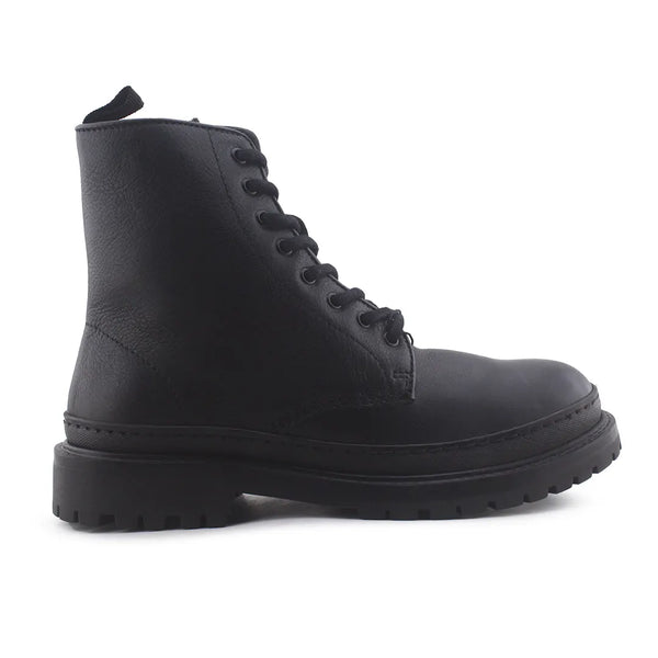 Zara Lace Up Zipper Combat Ankle Boots (100% Authentic Leather)