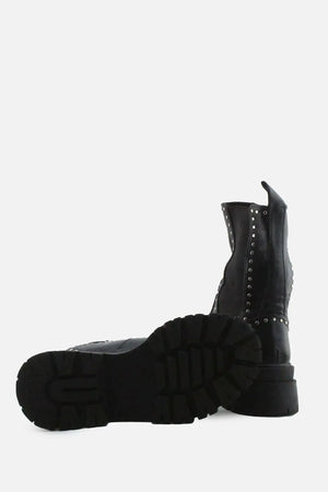 Stradivarius Stretchable Combat Ankle Boots | 100% Authentic Leather - sundaybazar