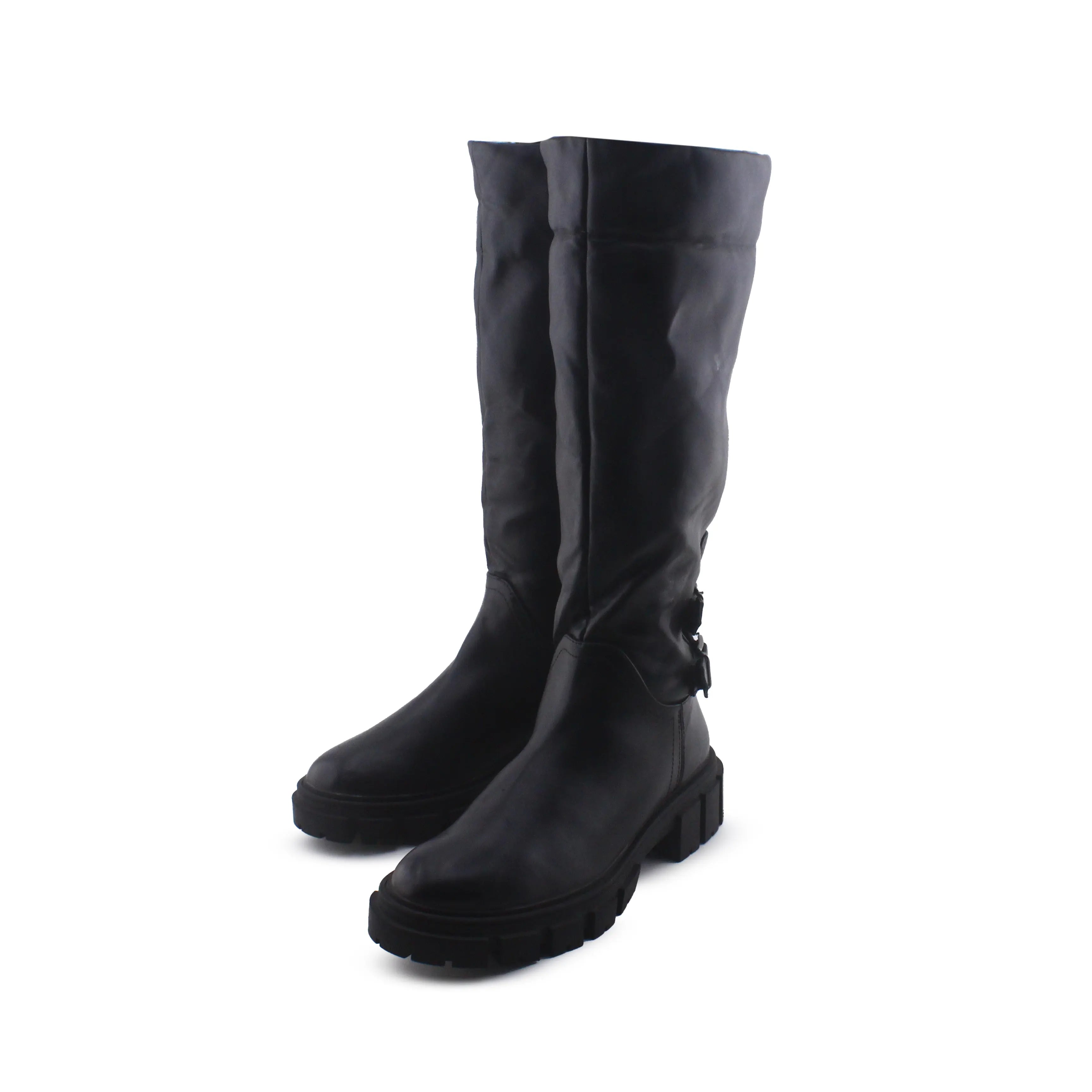 Stradivarius Buckle Strap Snow Knee High Boots (100% Authentic Leather)