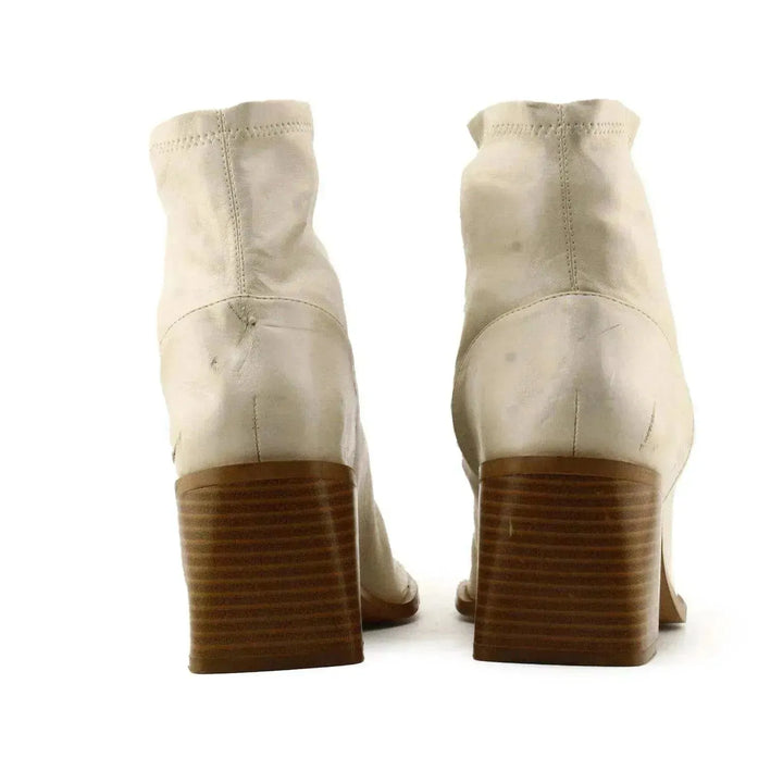 Stradivarius Zipper Block Heels Ankle Boots | 100% Authentic Leather - sundaybazar