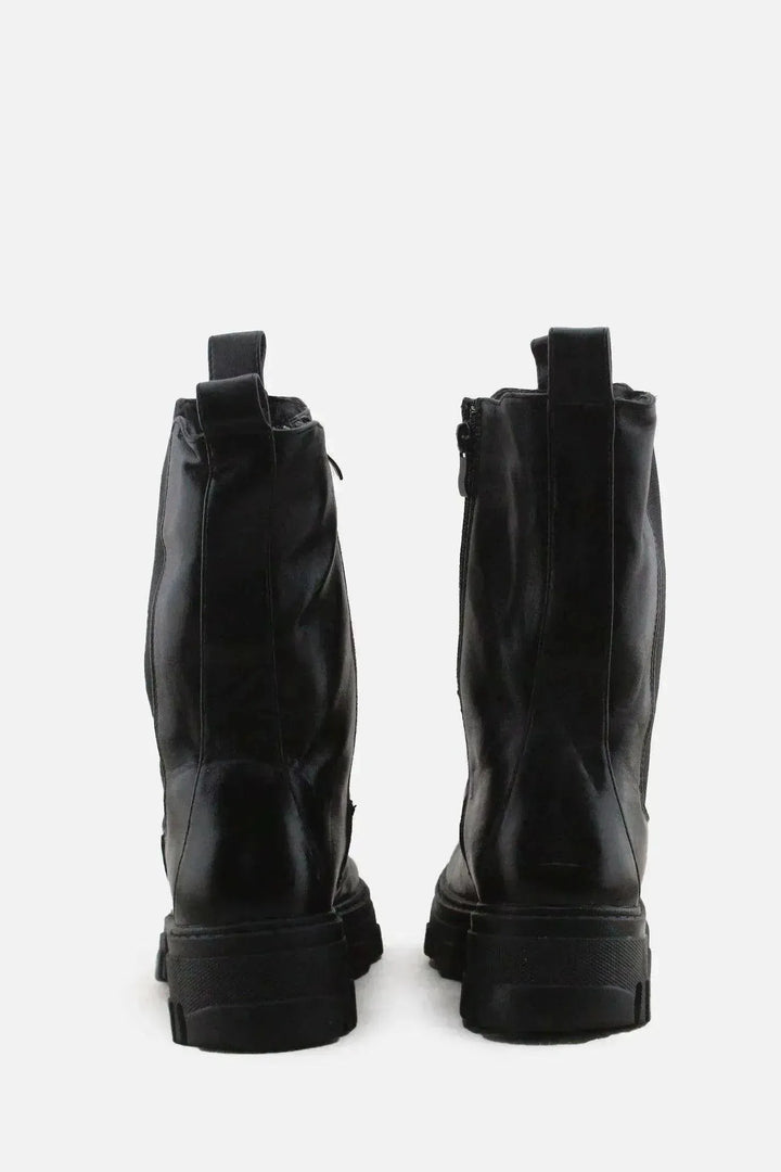 European Brand Zipper Stretchable Ankle Boots | 100% Authentic Leather - sundaybazar