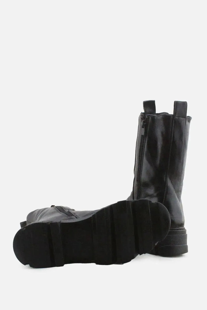 European Brand Zipper Stretchable Ankle Boots | 100% Authentic Leather - sundaybazar