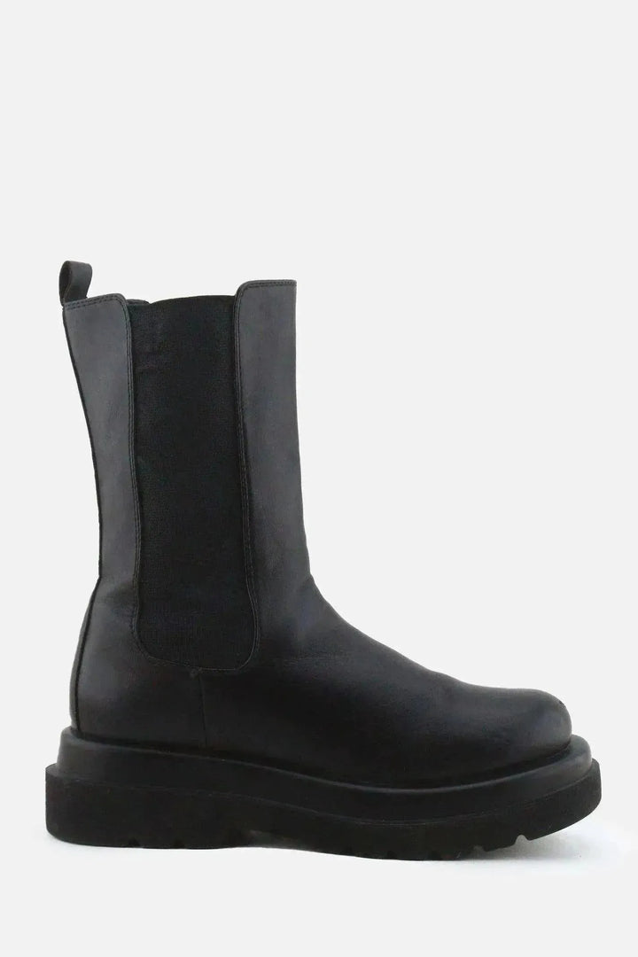 European Brand Stretchable Combat Ankle Boots | 100% Authentic Leather - sundaybazar