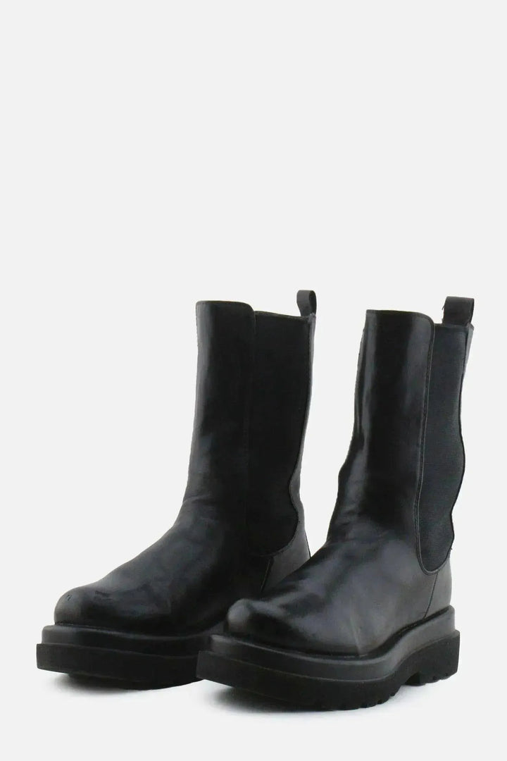 European Brand Stretchable Combat Ankle Boots | 100% Authentic Leather - sundaybazar