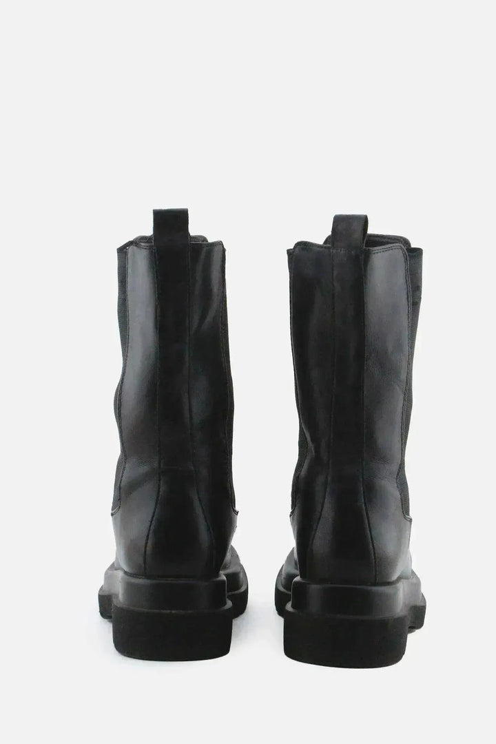 European Brand Stretchable Combat Ankle Boots | 100% Authentic Leather - sundaybazar