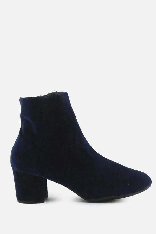 Graceland Zipper Block Ankle Boots | Suede - sundaybazar