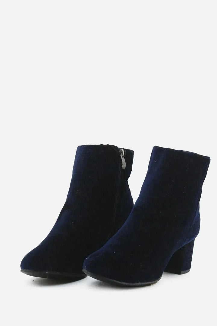 Graceland Zipper Block Ankle Boots | Suede - sundaybazar