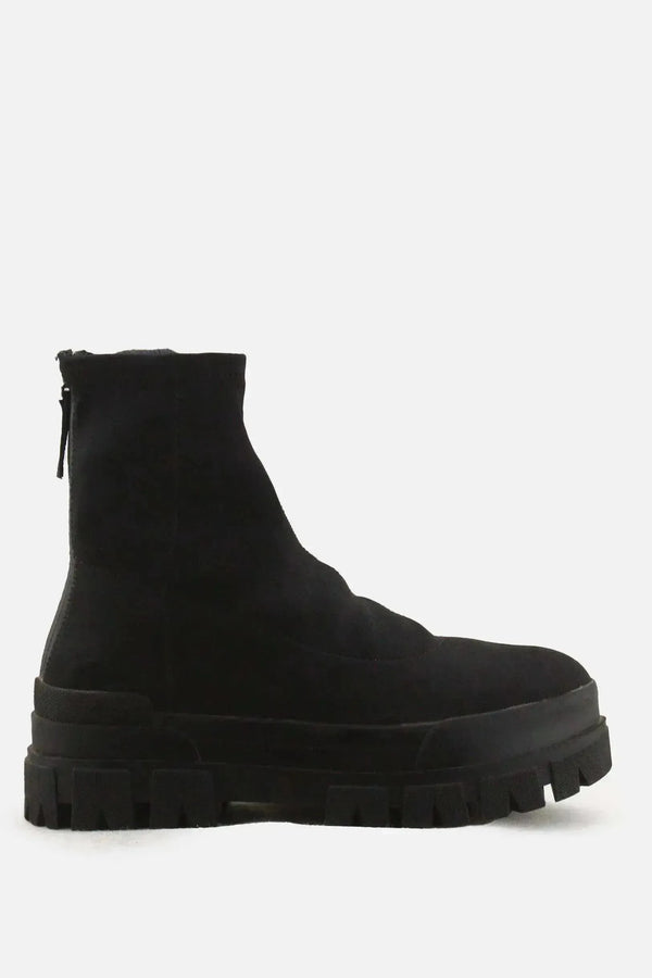 Bershka Zipper Chelsea Sock Boots | Textile