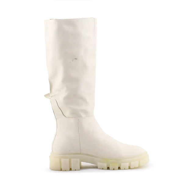 Stradivarius Zipper ThighHigh Boots (100% Authentic Leather)